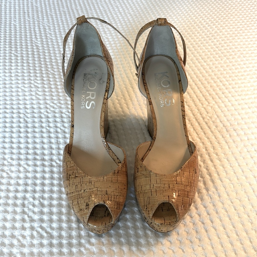 Michael Kors Cork Wedges, Woman’s Size 8.5 - Picture 2 of 15